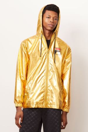 FILA Gustas Long Wind Jackets Gold,Mens Clothing | CA.FEIUJY954